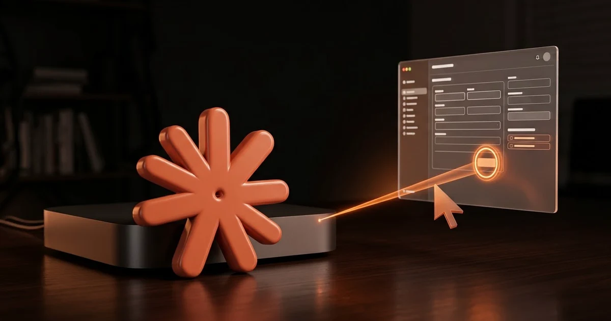 Ряды Mac mini на стеллаже дата-центра для обучения Claude computer use агентов