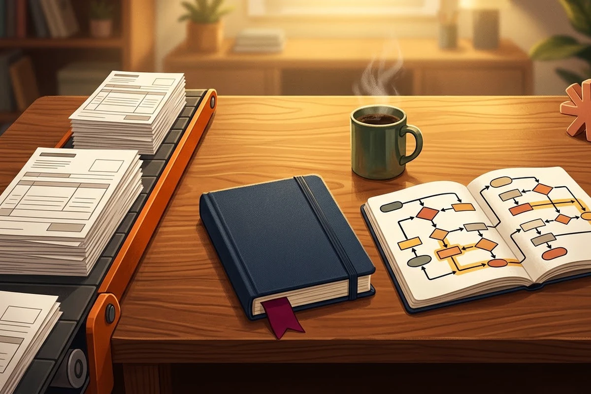 Итоговая схема: рутинная задача превращается в результат через Claude Code без кода