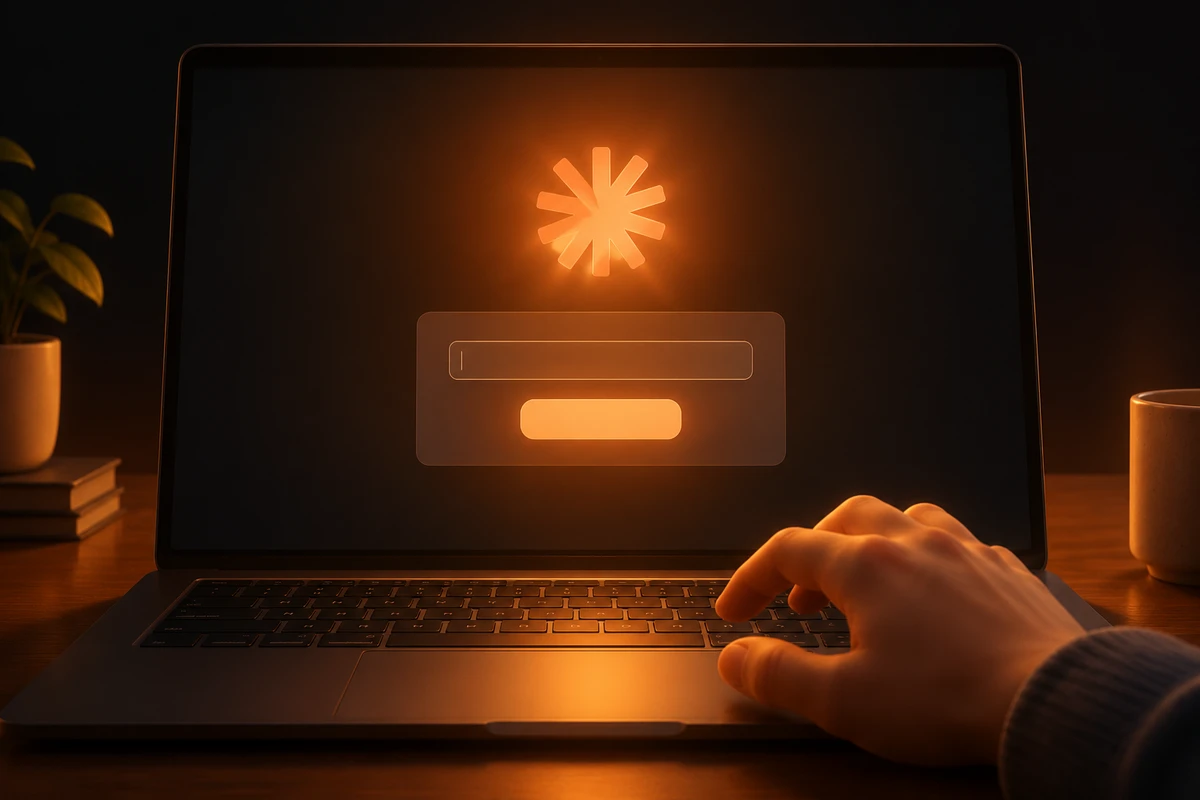 Экран первого запуска Claude Desktop с формой авторизации