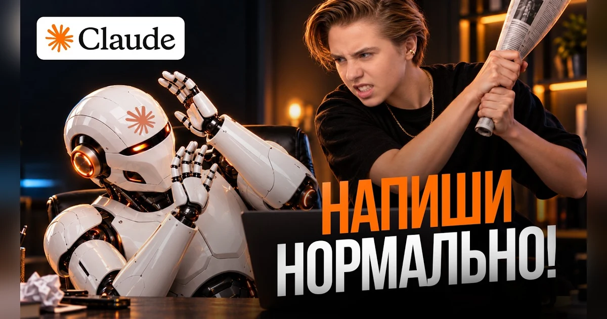 Кадр из видео: Как я научила Claude писать моим голосом: скил хуманайзера и Ton of Voice