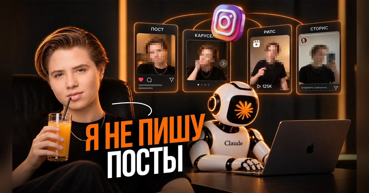 Кадр из видео: Как я построила контент-завод на Claude: просыпаюсь — контент уже готов