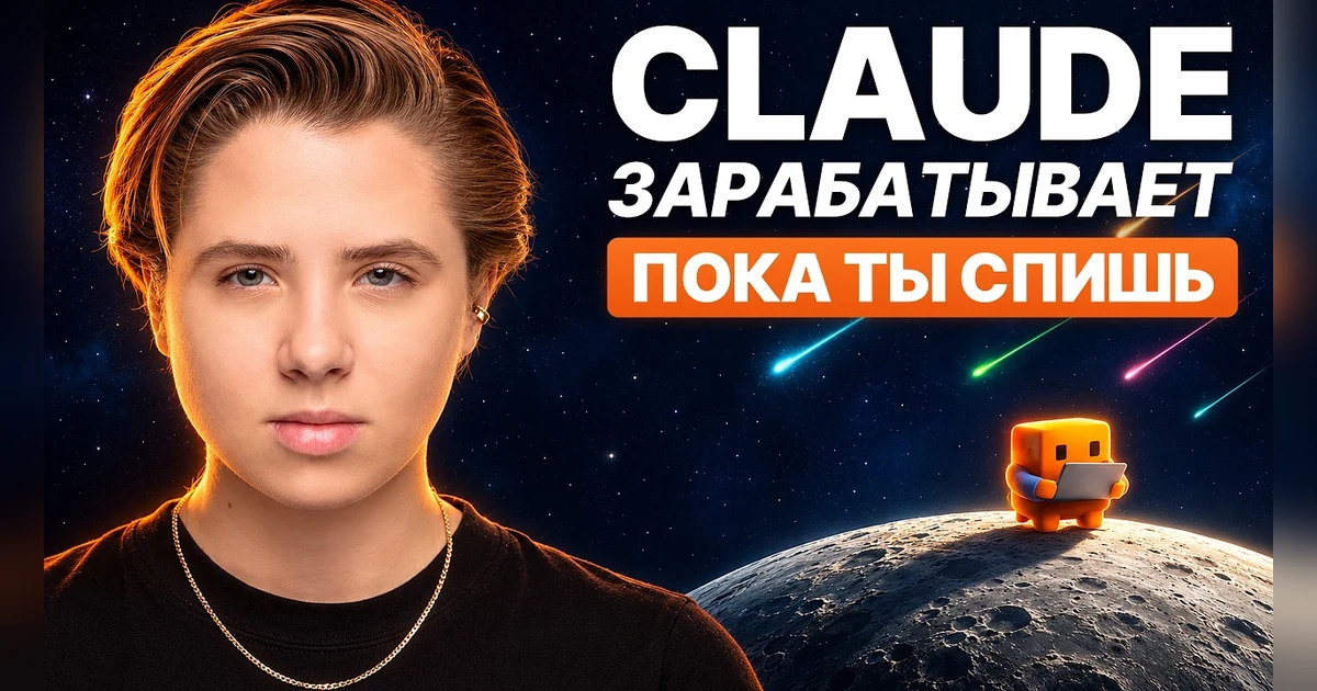 Кадр из видео: Как я зарабатываю от 5 000 рублей в день с Claude: реальная схема