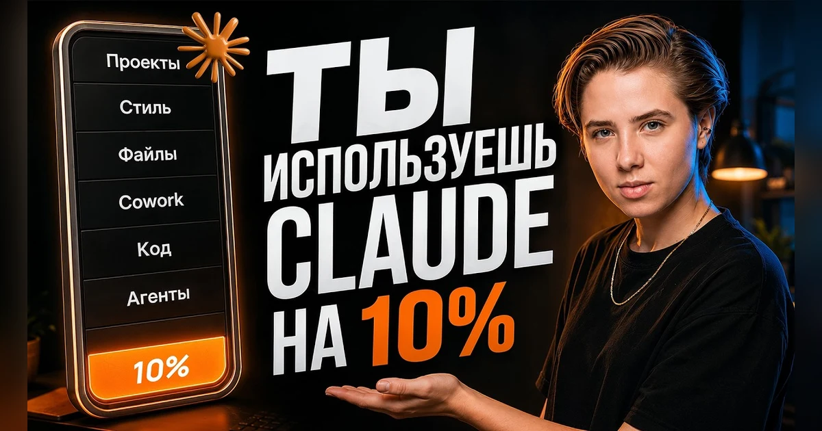 Кадр из видео: Показываю остальные 90% Claude: чем он отличается от ChatGPT на самом деле