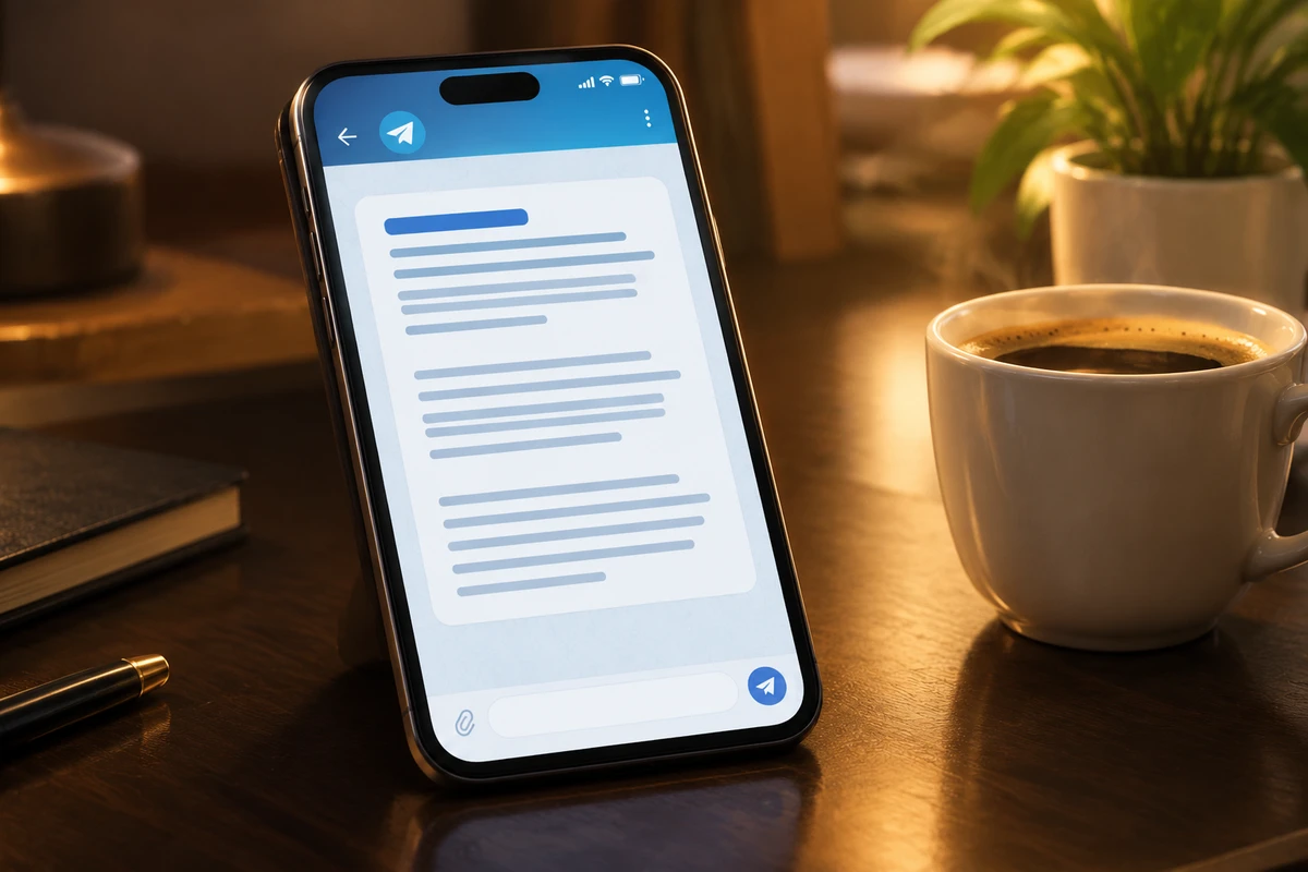 Финальный пост в Telegram после обработки Claude