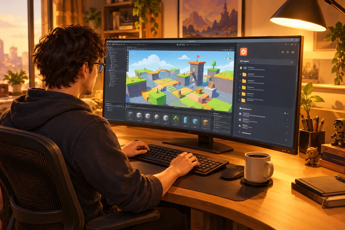 Схема интеграции Claude Code в редактор Unity для разработки игр на C#